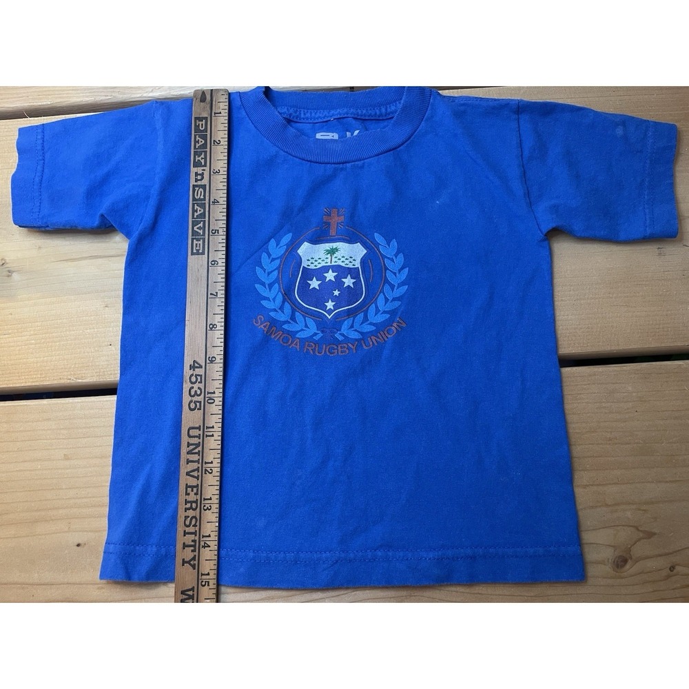 Kids Samoa Rugby Union T Shirt 3/4T, BLK Sports Brand Manu Samoa Blue *READ* - Picture 4 of 6